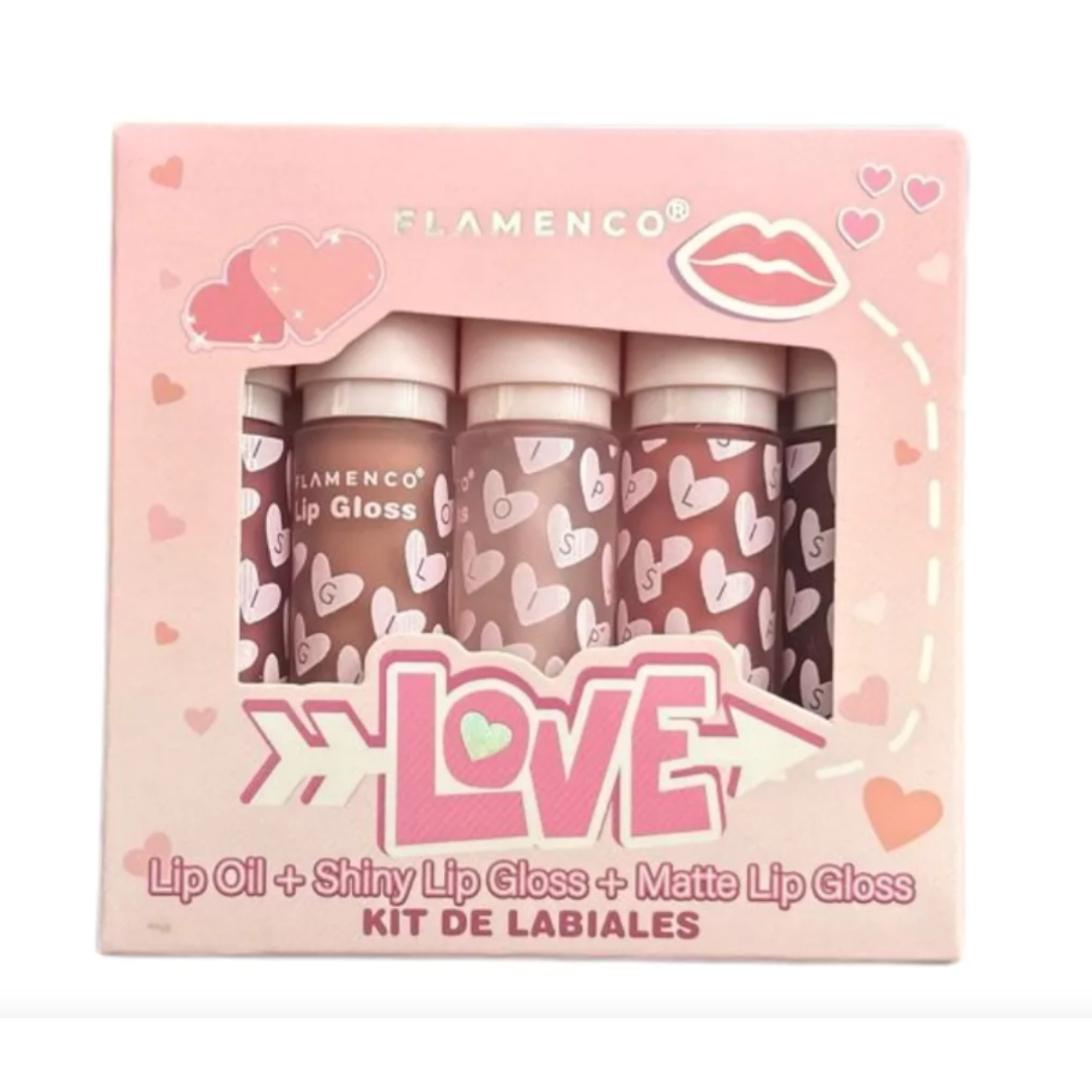 "Midnight Kiss – Kit de 5 Labiales Brillo & Matte"
