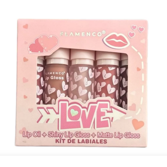 "Midnight Kiss – Kit de 5 Labiales Brillo & Matte"